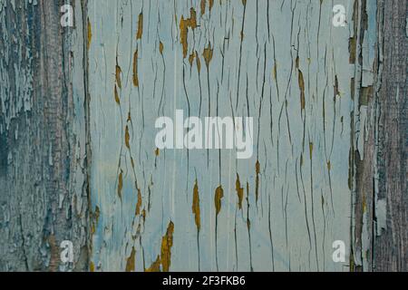 abstract wooden texture with weathered blue painting. High quality photo Stock Photo