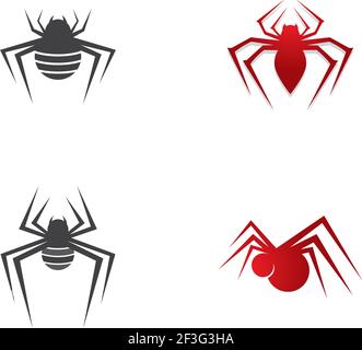 Spider logo icon illustration design Stock Vector