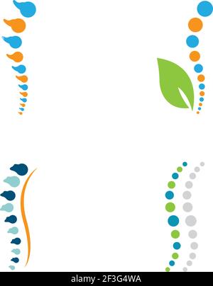Spine diagnostics symbol logo template vector illustration design Stock Vector