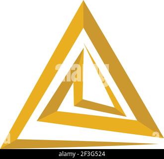Triangle logo template vector icon illustration design Stock Vector