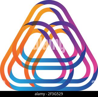 Triangle logo template vector icon illustration design Stock Vector