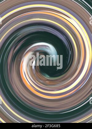 Water sea wave on green background, Brown with yellow and white color flame rolling and curl up to spiral Stock Photo