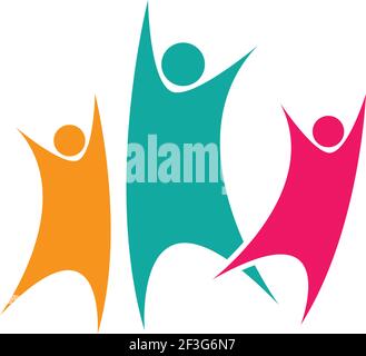 Adoption and community care logo template vector icon illustration design Stock Vector
