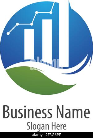 Business finance logo template vector icon illustration Stock Vector