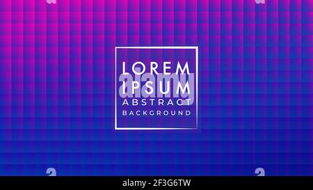 Repeating rectangles pattern vector illustration. Blue purple pink gradient color. Multi color abstract background design template. Stock Vector