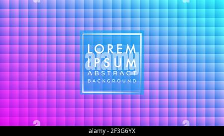 Repeating rectangles pattern vector illustration. Light blue to purple gradient color. Multi color abstract background design template. Stock Vector