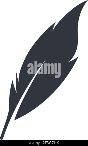 Feather logo vector icon illustration design Stock Vector