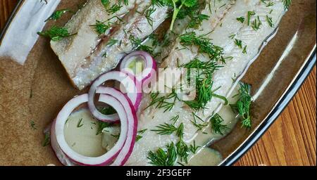 Ardglass Potted Herring - classic dish from Northern Ireland Scotch cure Stock Photo