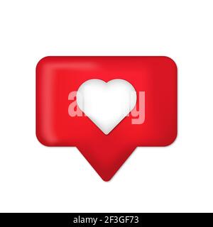 Notification Like icon. Love icon. Social media network app symbol. Stock Vector