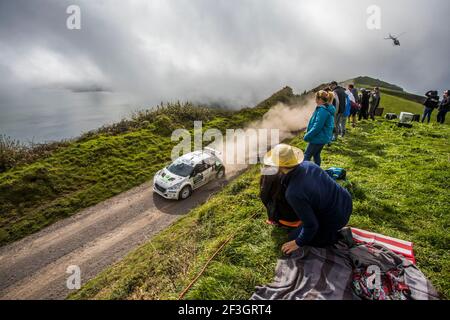 03 GRIEBEL Marijan (deu), KOPCZYK Stefan (deu), PEUGEOT 208 T16, action during the 2018 European Rally Championship ERC Azores rally, from March 22 to 24, at Ponta Delgada Portugal - Photo Gregory Lenormand / DPPI Stock Photo