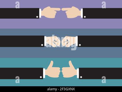 Hand gestures, non verbal communication vector Stock Vector Image & Art ...
