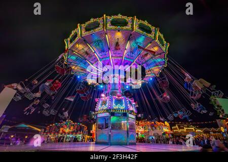 Augsburg, Germany, 08/23/2019:Plärrer in Augsburg, a folk festival which is celebrated twice a year at the Kleiner Exerzierplatz Stock Photo