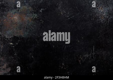 Black, corroded and rusty metal texture background Stock Photo