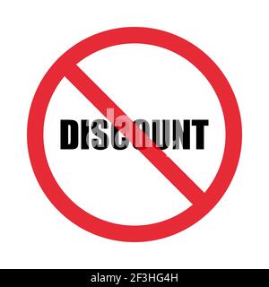 No used discount text sign. Isolated on white background. Flat style. Vector graphics Stock Vector