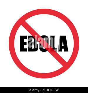 Stop Ebola virus icon vector. Linear style sign for mobile concept and web design. stop ebola virus symbol illustration. isolated on white background. Stock Vector