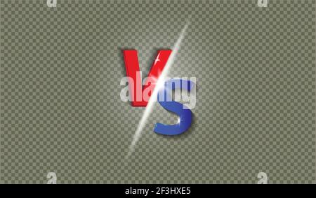 Vector VS versus template on transparent background Stock Vector Image &  Art - Alamy