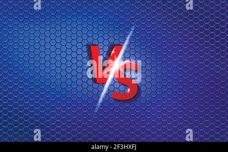 Battle screen versus vs background template design Stock Vector