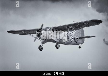 Noorduyn UC-64A Norseman in flight at Oostwold Airshow Stock Photo