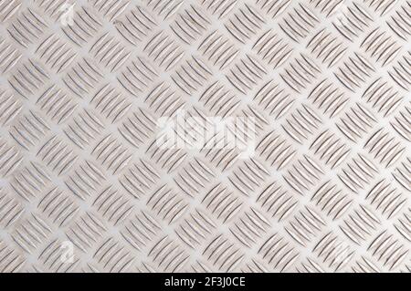 Aluminum checker plate floor texture and background Stock Photo