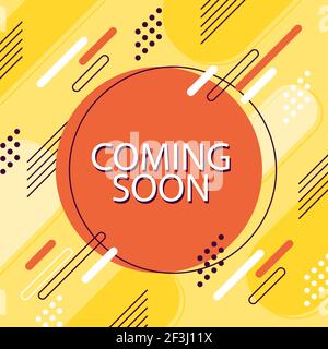 Creative coming soon teaser background Vector illustration. Stock Vector