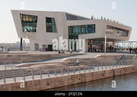 The new Ferry Terminal Building and a new branch of the Beatles Story Museum at the The Canal Link, Pier Head in Liverpool, Merseyside, England, UK | Stock Photo