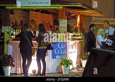 Budapest Wine Festival on the Castle Hill by the Royal Palace. Stock Photo