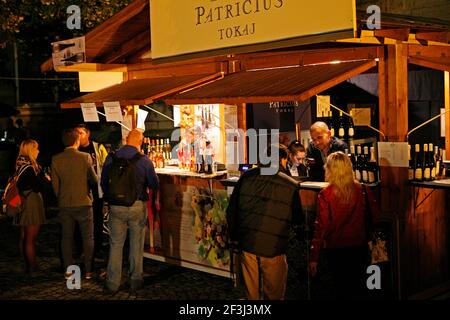 Budapest Wine Festival on the Castle Hill by the Royal Palace. Stock Photo