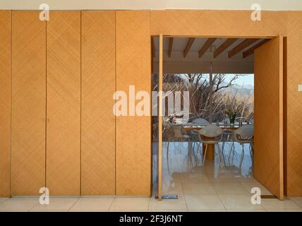 The Furniture House, by Japanese architect Shigeru Ban, in the multi-dwelling project Commune by the Great Wall near Beijing, conceived by developers Stock Photo