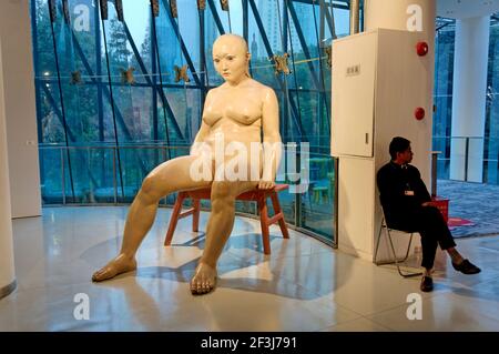 Fibreglass sculpture by Xiang Jing, ‘Your Body’ 2005, at Shanghai MOCA (Museum of Contemporary Art). Stock Photo