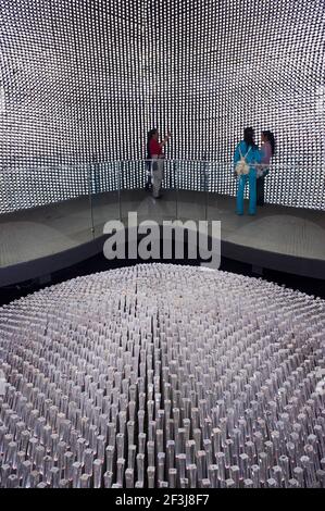 British Pavilion at Shanghai Expo 2010. Designed by Thomas Heatherwick, the building is encased in 60,000 transparent rods, each 7.5 metres long, whic Stock Photo