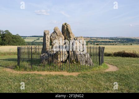 The Kings' Men, Rollright Stones, the Neolithic standing stone circle, c. 2500BC, Oxfordshire/Warwickshire border, England | NONE | Stock Photo