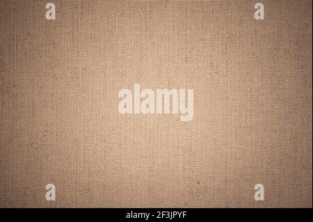 Canvas fabric texture. brown burlap texture background pattern. texture of the linen fabric as background with a vignette Stock Photo