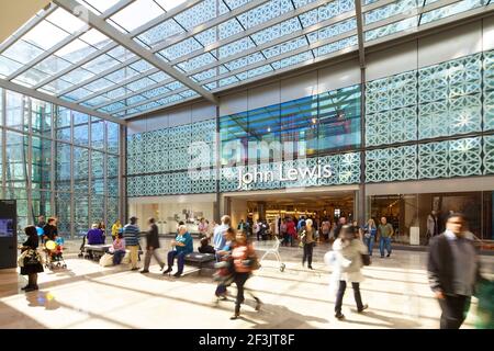 John Lewis store in the Westfield Shopping Centre in Stratford, London Stock Photo