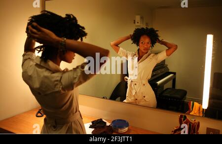 South African born Tsakane Valentine will play the lead in Carmen Jones at the Royal Festival Hall 25 July to 2 Sept 2007.  pic David Sandison 25/7/2007 Stock Photo