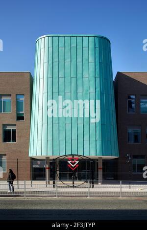 Trinity High School, Hulme Manchester, New high school in Manchester built by Willmott Dixon Stock Photo