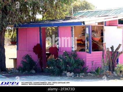 SEA LANDSCAPES - EASTERN CARIBBEAN - 2005 - PHOTO : GARY BLAKE / DPPI ANGUILLA - BETTY'S RESTAURANT NEAR THE VALLEY Stock Photo