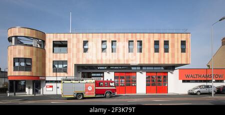 Exterior of Walthamstow Fire Station, London, UK. Stock Photo