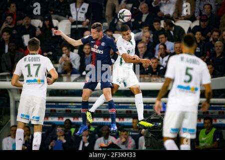 PSG's Julian Draxler in action during the French Championship Ligue 1 football match between Paris Saint-Germain and AS Saint-Etienne on September 14, 2018 at Parc des Princes stadium in Paris, France - Photo Geoffroy Van Der Hasselt / DPPI Stock Photo