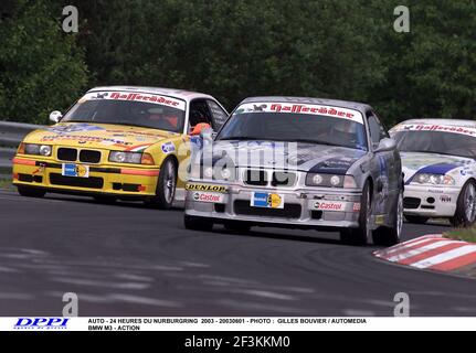 AUTO - 24 HEURES DU NURBURGRING 2003 - 20030601 - PHOTO : GILLES BOUVIER / AUTOMEDIA BMW M3 - ACTION Stock Photo