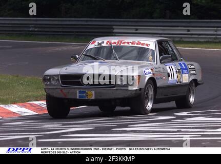 AUTO - 24 HEURES DU NURBURGRING 2003 - 20030601 - PHOTO : GILLES BOUVIER / AUTOMEDIA MERCEDES 500 SLC - ACTION Stock Photo