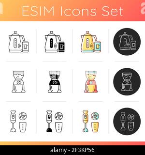 Cooking utensils icons set Stock Vector