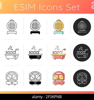 Small kitchen appliance icons set. Stock Vector