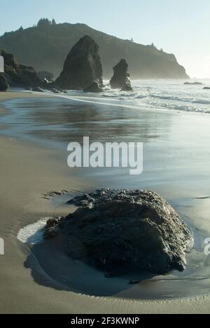 Rocks in the sand at Trinidad State Beach, California, USA | NONE ...