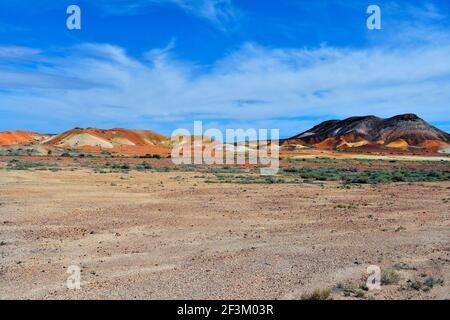 Australia, Coober Pedy, landscape in Kanku aka Breakaways conversation park Stock Photo