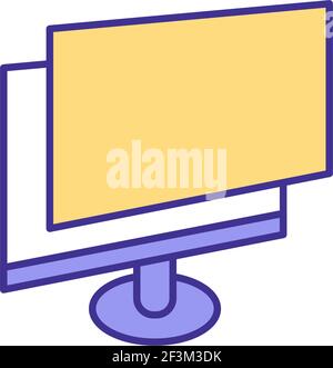 Screen eyes protector RGB color icon Stock Vector