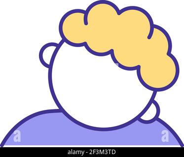Children eye problems RGB color icon Stock Vector