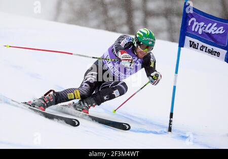 ALPINE SKIING - WORLD CUP 2009/2010 - VAL D'ISERE (FRA) - 12/12/2009 - PHOTO : GERARD BERTHOUD / DPPISUPER G MEN - BODE MILLER (USA) Stock Photo