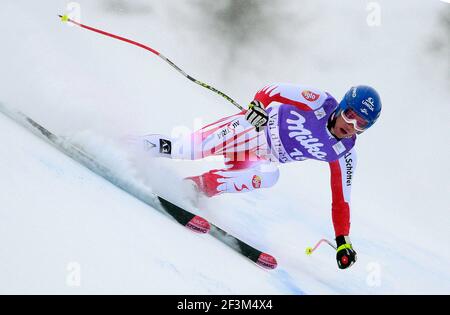 ALPINE SKIING - WORLD CUP 2009/2010 - VAL D'ISERE (FRA) - 12/12/2009 - PHOTO : GERARD BERTHOUD / DPPISUPER G MEN - BENJAMIN RAICH (AUT) Stock Photo