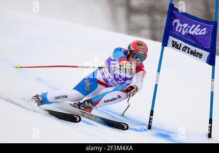 ALPINE SKIING - WORLD CUP 2009/2010 - VAL D'ISERE (FRA) - 12/12/2009 - PHOTO : GERARD BERTHOUD / DPPISUPER G MEN - DIDIER CUCHE (SUI) Stock Photo