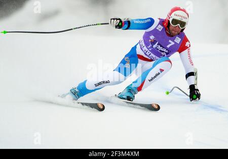 ALPINE SKIING - WORLD CUP 2009/2010 - VAL D'ISERE (FRA) - 12/12/2009 - PHOTO : GERARD BERTHOUD / DPPISUPER G MEN - SILVAN ZURBRIGGEN (SUI) Stock Photo